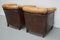 Set of Vintage Dutch Cognac Colored Leather Club Chairs 15