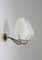 Lampada da parete in ottone e vetro attribuita ad Asea, Svezia, anni '50, Immagine 2