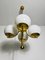 Mid-Century Modern Brass 4-Arm Space Age Chandelier from Kaiser Idell / Kaiser Leuchten, 1960s 3