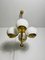 Mid-Century Modern Brass 4-Arm Space Age Chandelier from Kaiser Idell / Kaiser Leuchten, 1960s 2