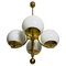 Mid-Century Modern Brass 4-Arm Space Age Chandelier from Kaiser Idell / Kaiser Leuchten, 1960s 1