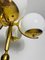 Mid-Century Modern Brass 4-Arm Space Age Chandelier from Kaiser Idell / Kaiser Leuchten, 1960s 8