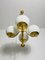 Mid-Century Modern Brass 4-Arm Space Age Chandelier from Kaiser Idell / Kaiser Leuchten, 1960s 4