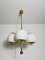 Mid-Century Modern Brass 4-Arm Space Age Chandelier from Kaiser Idell / Kaiser Leuchten, 1960s 6