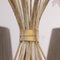 Lampadario a 8 luci con paralumi, struttura color avorio e pendenti in vetro di Murano colorato, Immagine 9