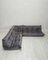 Groupe de Sièges Togo en Velours Gris par Michel Ducaroy pour Ligne Roset, Set de 3 1