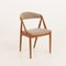Teak Model 31 Chair in Natural Boucle Fabric by Kai Kristiansen for Schou Andersen, 1960s, Image 12