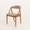 Teak Model 31 Chair in Natural Boucle Fabric by Kai Kristiansen for Schou Andersen, 1960s, Image 10