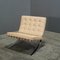 Poltrona Barcelona in pelle color crema attribuita a Mies Van Der Rohe per Knoll, Immagine 7