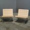 Poltrona Barcelona in pelle color crema attribuita a Mies Van Der Rohe per Knoll, Immagine 8