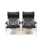 Vintage Black Leather Chair by Hans Eichenberger 1