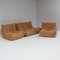 Set Togo marrone chiaro di Michel Ducaroy per Ligne Roset, set di 3, Immagine 2