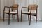 Moderne dänische Teak Armlehnstühle, 1950er. 2er Set 8