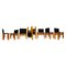 Black Canvas Monk Chairs by Afra & Tobia Scarpa for Molteni, 1973, Set of 8 2