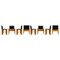 Black Canvas Monk Chairs by Afra & Tobia Scarpa for Molteni, 1973, Set of 8 3