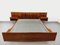 Vintage Scandinavian Double Bed in Rosewood with Integrated Nightstands, 1960s 1