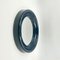 Vintage Blue Plastic Wall Mirror with Round Frame, 1970s 2