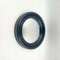 Vintage Blue Plastic Wall Mirror with Round Frame, 1970s 1