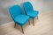 Small Blue Cocktail Chairs, 1960s, Set of 2 3