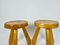 Pine Sandoz Hocker Charlotte Perriand zugeschrieben für Les Arcs, Frankreich, 1960er, 2er Set 8