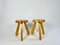 Pine Sandoz Hocker Charlotte Perriand zugeschrieben für Les Arcs, Frankreich, 1960er, 2er Set 1