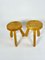 Pine Sandoz Hocker Charlotte Perriand zugeschrieben für Les Arcs, Frankreich, 1960er, 2er Set 7