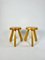 Pine Sandoz Hocker Charlotte Perriand zugeschrieben für Les Arcs, Frankreich, 1960er, 2er Set 5