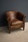 Club chair vintage in pelle color cognac, Immagine 4