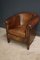 Fauteuil Club Vintage en Cuir Cognac 5