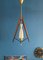 Mid-Century Ceiling Lamp in Teak and Opaline Glass, 1960s 7