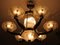 French 6-Arm Chandelier by Petitot for Atelier Petitot, 1930s 5