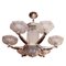 French 6-Arm Chandelier by Petitot for Atelier Petitot, 1930s 1