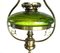 Antike österreichische Jugendstil Lampe mit Glasschirm 4