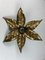 Florentine Brass Floral Wall Sconce by Willy Daro for Massive Lighting, 1970s 3