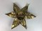 Florentine Brass Floral Wall Sconce by Willy Daro for Massive Lighting, 1970s 4