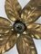 Florentine Brass Floral Wall Sconce by Willy Daro for Massive Lighting, 1970s 2