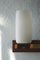 Mid-Century Teak and Opaline Glass Wall Lamps, 1960s, Set of 2 3