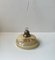 Scandinavian Functionalist Ceiling Lamp in Brass and Marble Glass, 1940s 7