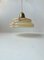 Scandinavian Functionalist Ceiling Lamp in Brass and Marble Glass, 1940s 5