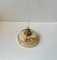 Scandinavian Functionalist Ceiling Lamp in Brass and Marble Glass, 1940s 9
