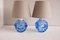 Mid-Century Modern Table Lamps in Blue by Börne Augustsson for Åseda, Sweden, Set of 2 3