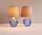 Mid-Century Modern Table Lamps in Blue by Börne Augustsson for Åseda, Sweden, Set of 2 1