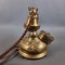 Vintage Telcer Desk Telephone in Brass & Wood, 1950s 3