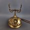 Vintage Telcer Desk Telephone in Brass & Wood, 1950s 6