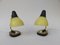 Italian Table Lamps in Brass Lacquered in Yellow and Black, 1950s, Set of 2 3