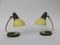 Italian Table Lamps in Brass Lacquered in Yellow and Black, 1950s, Set of 2 1