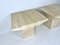 Vintage Square Side Tables in Natural Travertine Stone, Set of 2 5