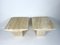 Vintage Square Side Tables in Natural Travertine Stone, Set of 2 3