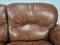 Drei-Sitzer Club Sofa aus Braunem Leder, 1970 12