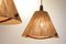 Vintage Swiss Teak & Cord Pendant Lamps from Temde, Set of 2 9